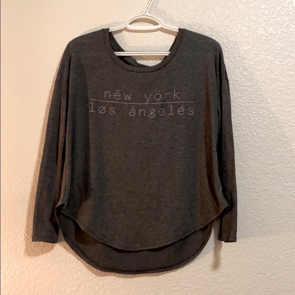 Long sleeve gray T-shirt